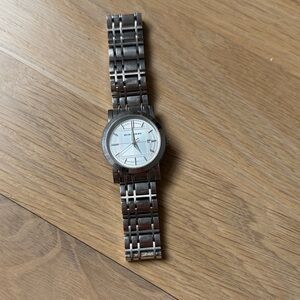 Burberry Silver and White Women's Watch